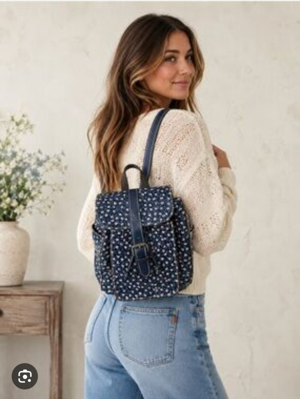 Patricia Nash Aberdeen Blue Floral Backpack